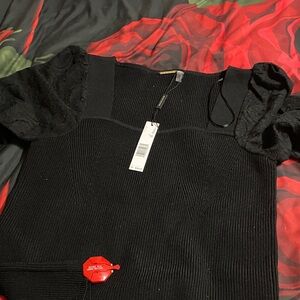 Elie Tahari Black Knit Top